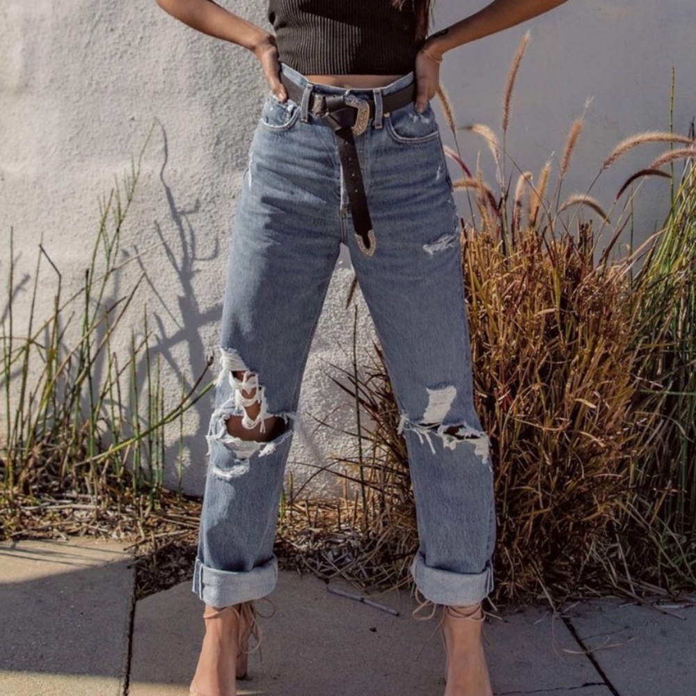 AGOLDE 90s Mid Rise Loose Fit in Fall Out